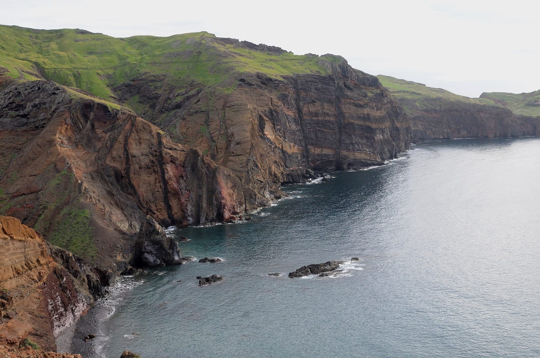 Sea cliffs and rock stacks at Ponta de São Lourenço on the eastern tip of Madeira
